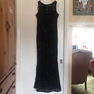 Black formal dress with sequence